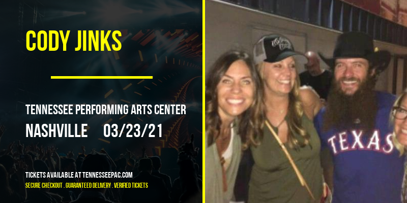 Cody Jinks at Tennessee Performing Arts Center tickets Cody Jinks at Tennessee Performing Arts Center