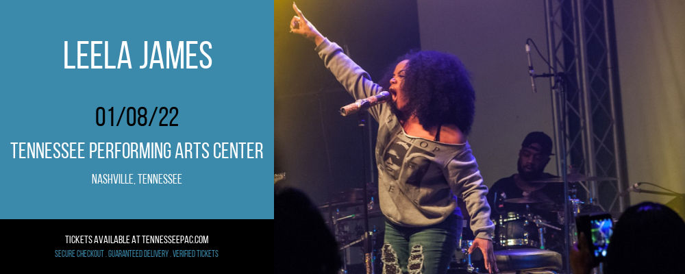 Leela James at Tennessee Performing Arts Center tickets Leela James at Tennessee Performing Arts Center