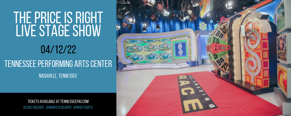 The Price Is Right - Live Stage Show at Tennessee Performing Arts Center