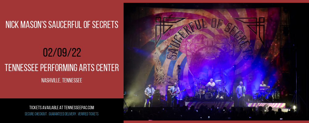 Nick Mason's Saucerful of Secrets [POSTPONED] at Tennessee Performing Arts Center