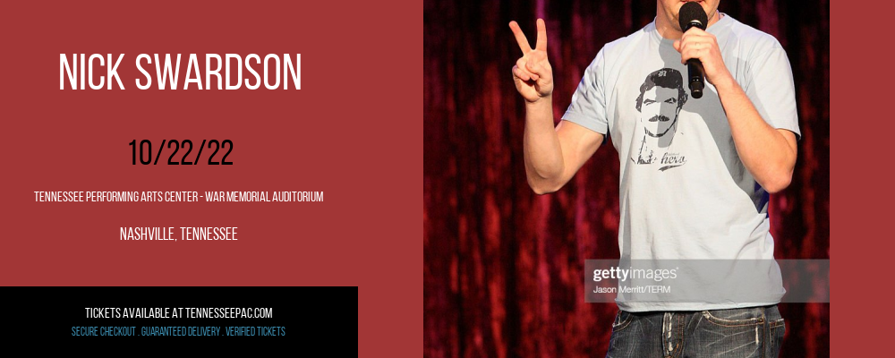 Nick Swardson [POSTPONED] at Tennessee Performing Arts Center
