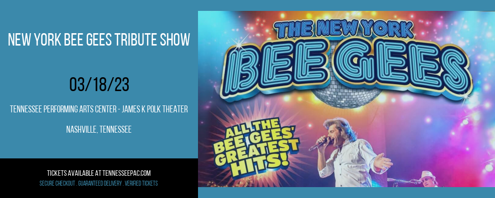 New York Bee Gees Tribute Show at Tennessee Performing Arts Center