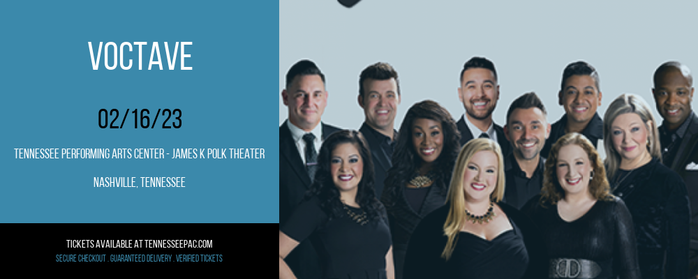 Voctave at Tennessee Performing Arts Center tickets Voctave at Tennessee Performing Arts Center