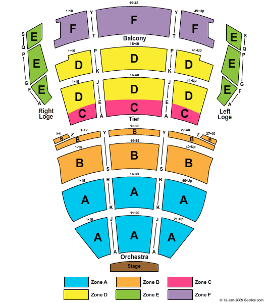 General Jackson Showboat Seating Map