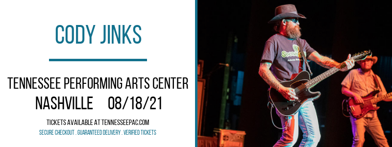 Cody Jinks at Tennessee Performing Arts Center tickets Cody Jinks at Tennessee Performing Arts Center