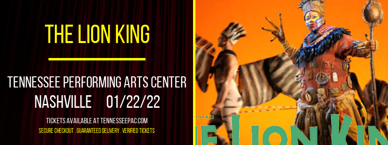 The Lion King at Tennessee Performing Arts Center tickets The Lion King at Tennessee Performing Arts Center