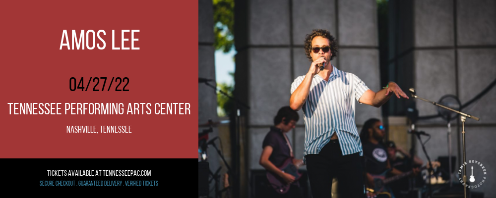 Amos Lee at Tennessee Performing Arts Center tickets Amos Lee at Tennessee Performing Arts Center