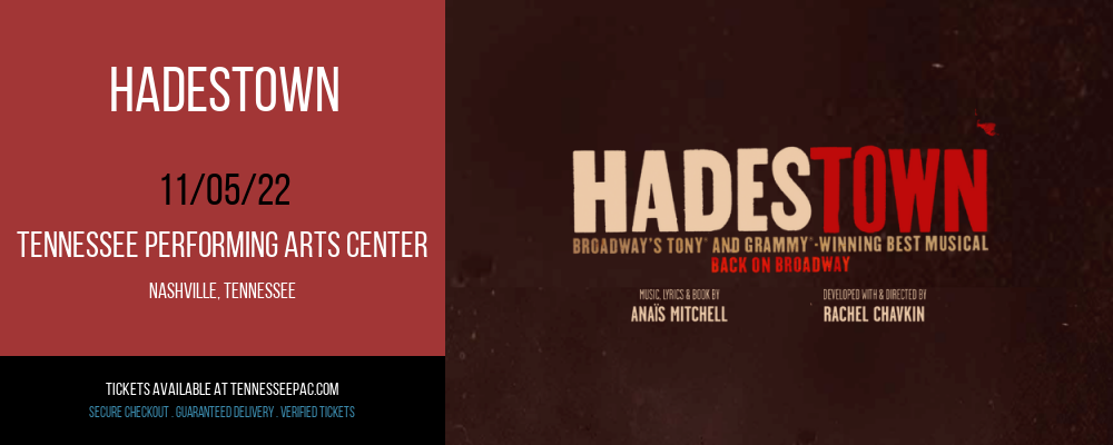 Hadestown at Tennessee Performing Arts Center tickets Hadestown at Tennessee Performing Arts Center