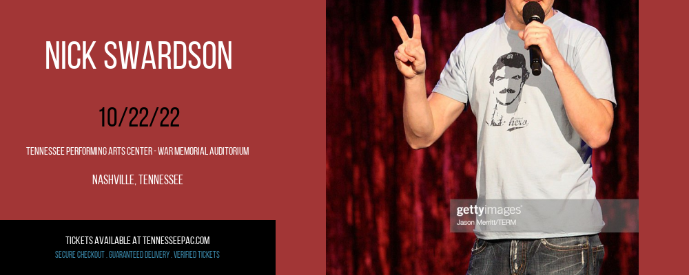 Nick Swardson at Tennessee Performing Arts Center tickets Nick Swardson at Tennessee Performing Arts Center