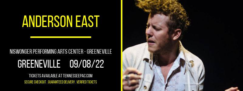 Anderson East at Tennessee Performing Arts Center tickets Anderson East at Tennessee Performing Arts Center