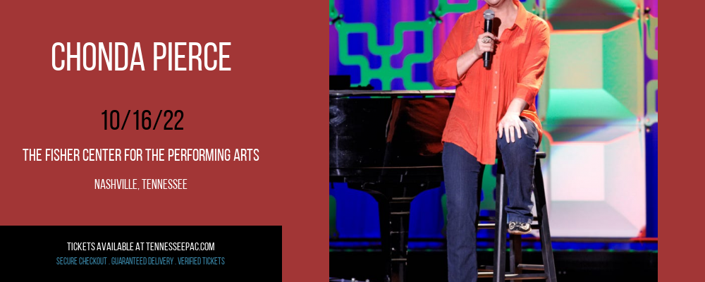 Chonda Pierce at Tennessee Performing Arts Center tickets Chonda Pierce at Tennessee Performing Arts Center