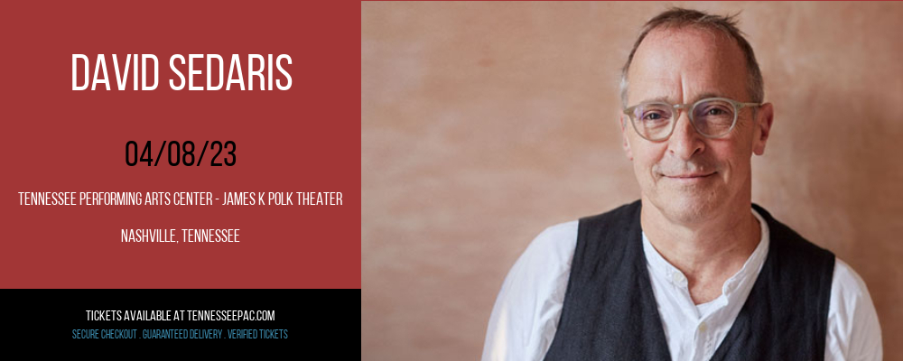 David Sedaris at Tennessee Performing Arts Center