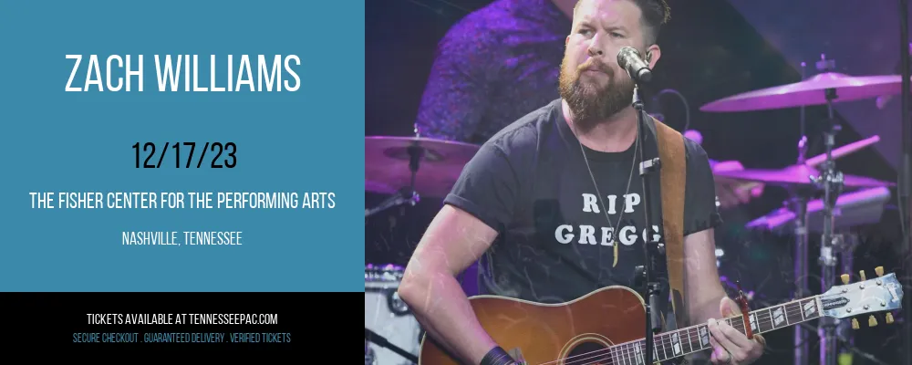 Zach Williams at The Fisher Center for the Performing Arts